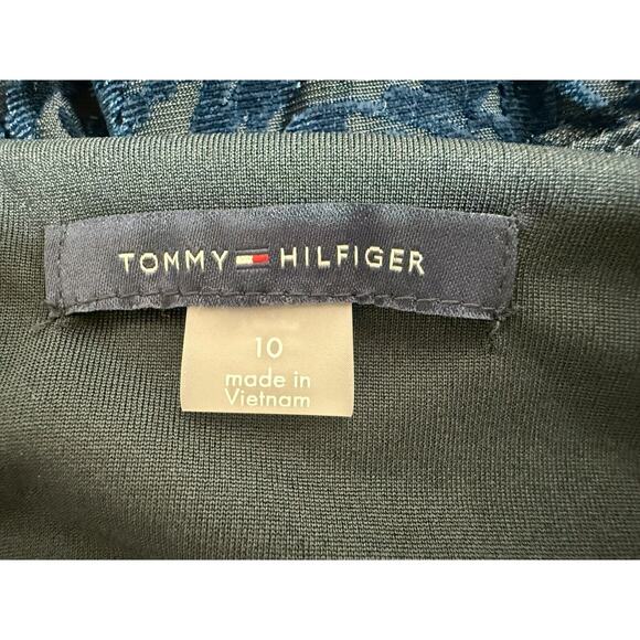 NEW Tommy Hilfiger Velvet Burnout Dress Womens Size 10 Paisley Black Whimsigoth - Picture 13 of 15